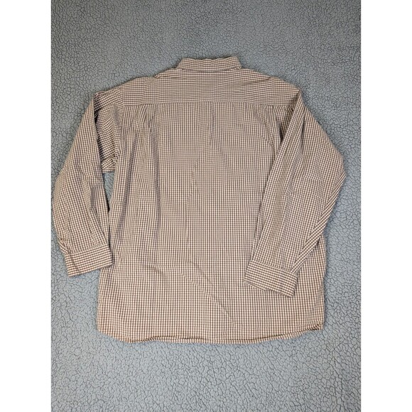 Columbia Button-Up Shirt Mens XXL Brown Plaid Long Sleeve Outdoor Cotton Stretch - Picture 6 of 10